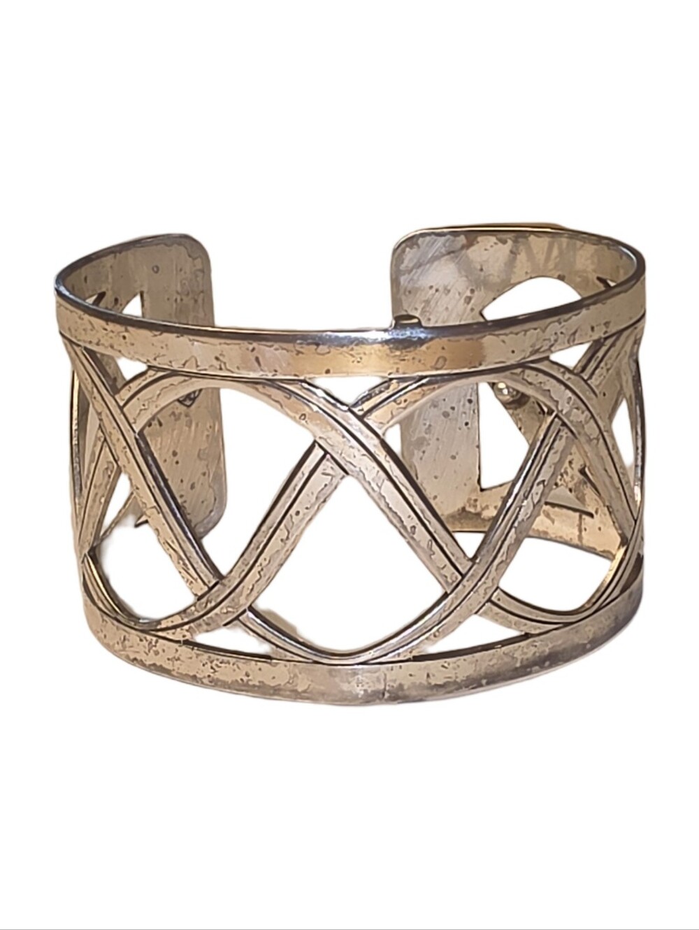 Brighton Christo Openwork Cuff Bracelet in Silver Tone